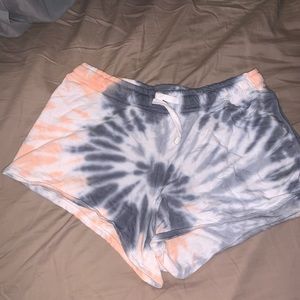 Tie dye athletic shorts